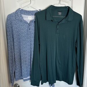 Bundle lot J.Crew Slim long sleeve performance polo shirt with Coolmax (2)